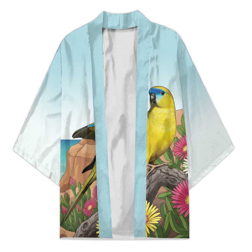 Australia Rock Parrot Kimono Pigface Carpobrotus Rocky Island Vibes - Aussie Hoodie