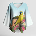 Australia Rock Parrot Kimono Sleeve Blouse Pigface Carpobrotus Rocky Island Vibes - Aussie Hoodie