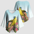 Australia Rock Parrot Kimono Sleeve Blouse Pigface Carpobrotus Rocky Island Vibes - Aussie Hoodie