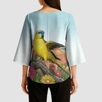 Australia Rock Parrot Kimono Sleeve Blouse Pigface Carpobrotus Rocky Island Vibes - Aussie Hoodie