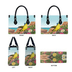 Australia Rock Parrot Leather Bag Pigface Carpobrotus Rocky Island Vibes - Aussie Hoodie