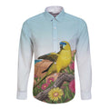 Australia Rock Parrot Long Sleeve Button Shirt Pigface Carpobrotus Rocky Island Vibes - Aussie Hoodie