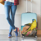 Australia Rock Parrot Luggage Cover Pigface Carpobrotus Rocky Island Vibes - Aussie Hoodie