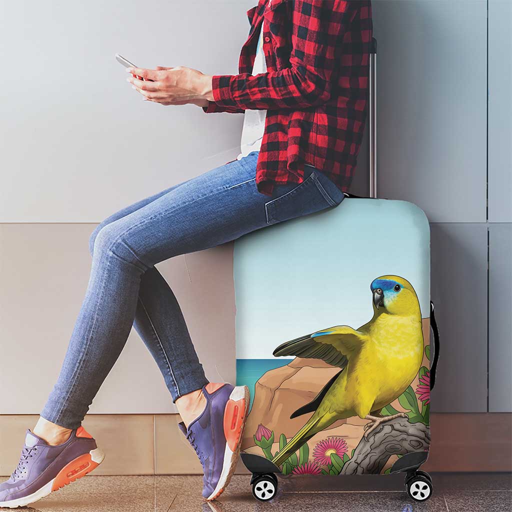 Australia Rock Parrot Luggage Cover Pigface Carpobrotus Rocky Island Vibes - Aussie Hoodie