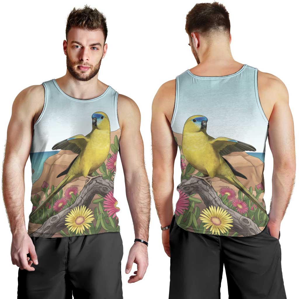Australia Rock Parrot Men Tank Top Pigface Carpobrotus Rocky Island Vibes - Aussie Hoodie