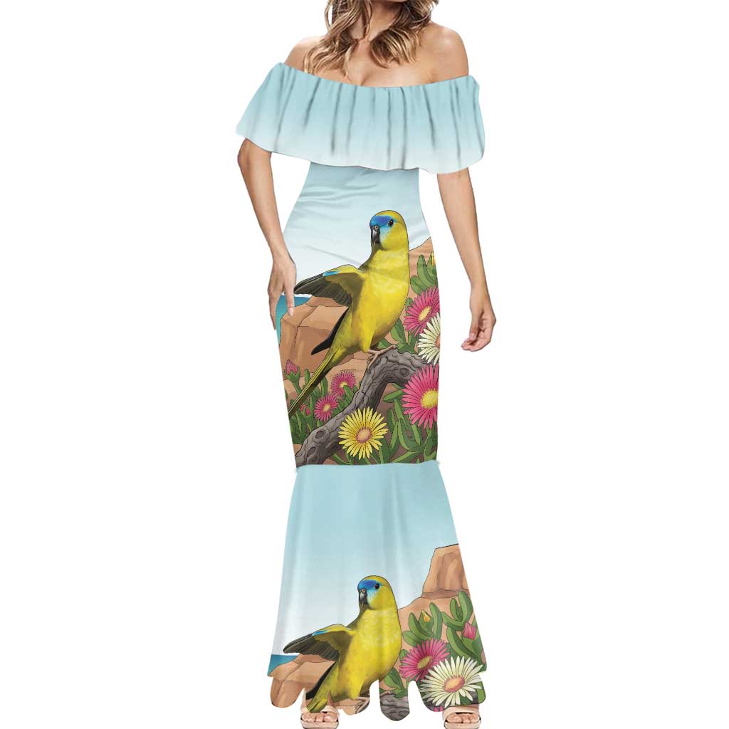 Australia Rock Parrot Mermaid Dress Pigface Carpobrotus Rocky Island Vibes - Aussie Hoodie