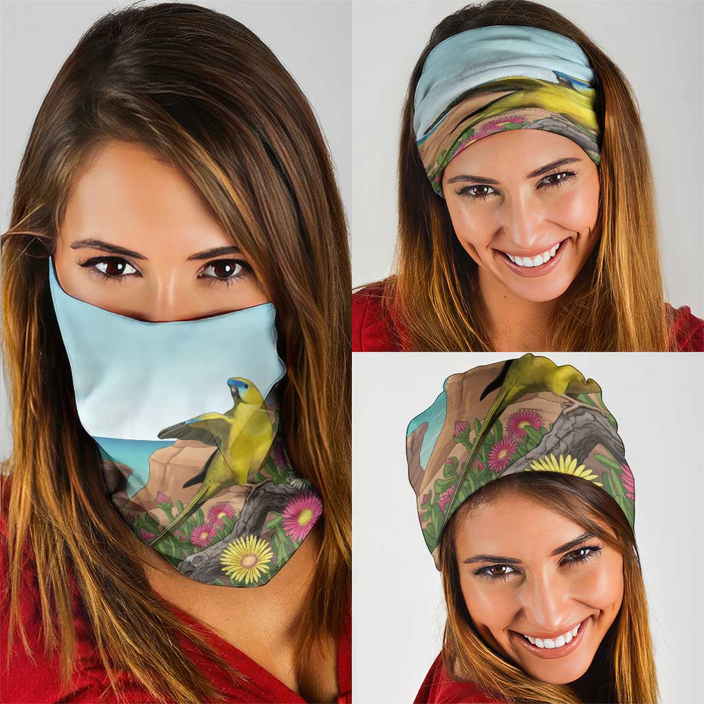 Australia Rock Parrot Neck Gaiter Pigface Carpobrotus Rocky Island Vibes - Aussie Hoodie