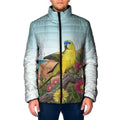 Australia Rock Parrot Padded Jacket Pigface Carpobrotus Rocky Island Vibes - Aussie Hoodie