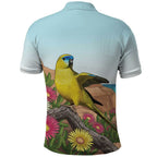 Australia Rock Parrot Polo Shirt Pigface Carpobrotus Rocky Island Vibes - Aussie Hoodie