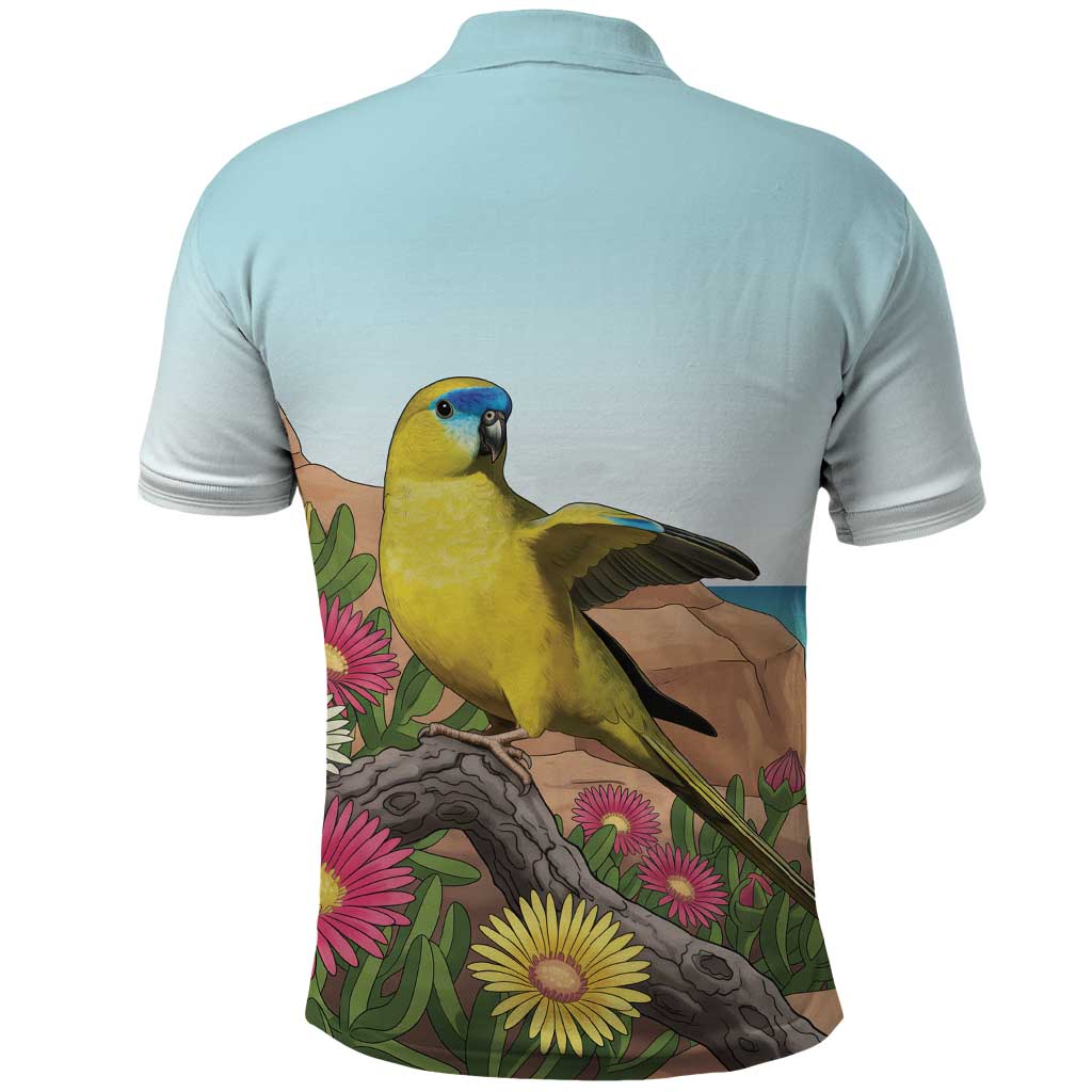 Australia Rock Parrot Polo Shirt Pigface Carpobrotus Rocky Island Vibes - Aussie Hoodie