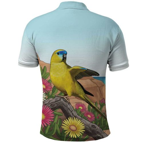 Australia Rock Parrot Polo Shirt Pigface Carpobrotus Rocky Island Vibes - Aussie Hoodie