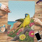 Australia Rock Parrot Puzzle Pigface Carpobrotus Rocky Island Vibes - Aussie Hoodie