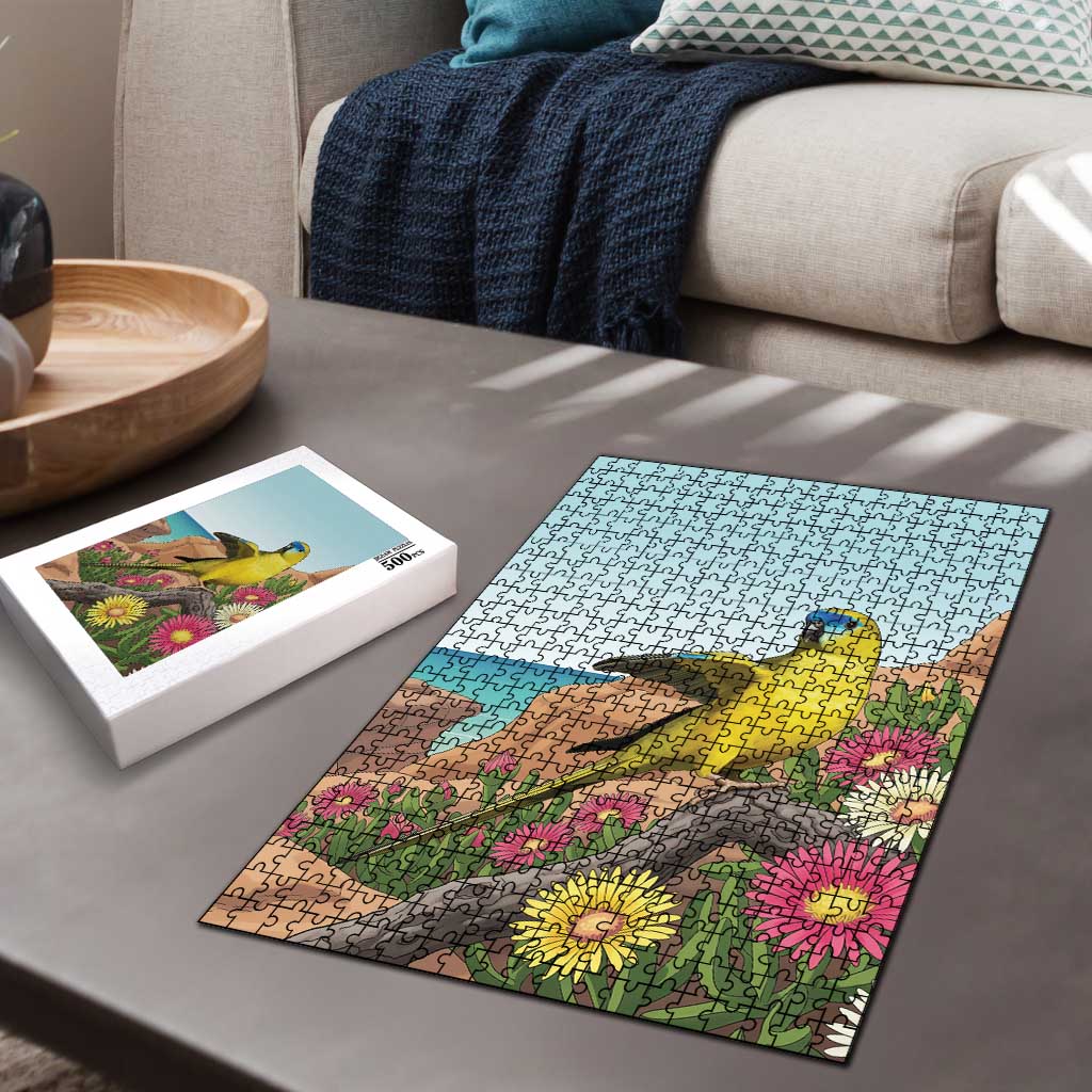 Australia Rock Parrot Puzzle Pigface Carpobrotus Rocky Island Vibes - Aussie Hoodie