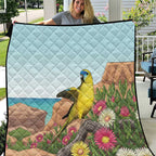 Australia Rock Parrot Quilt Pigface Carpobrotus Rocky Island Vibes - Aussie Hoodie