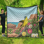 Australia Rock Parrot Quilt Pigface Carpobrotus Rocky Island Vibes - Aussie Hoodie