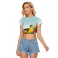 Australia Rock Parrot Raglan Cropped T Shirt Pigface Carpobrotus Rocky Island Vibes - Aussie Hoodie