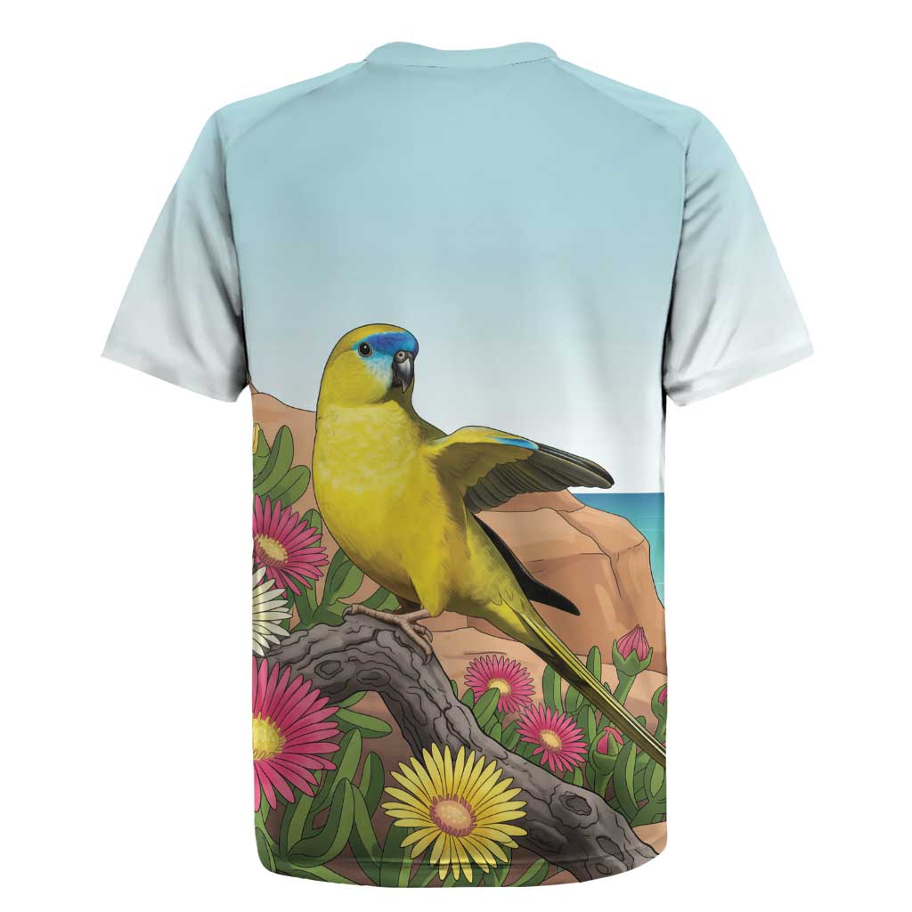 Australia Rock Parrot Rugby Jersey Pigface Carpobrotus Rocky Island Vibes - Aussie Hoodie