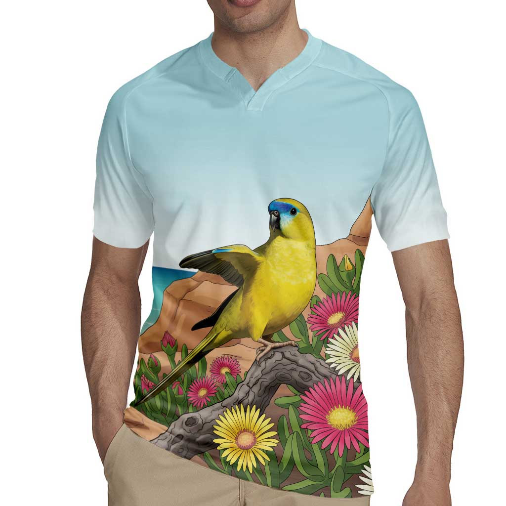 Australia Rock Parrot Rugby Jersey Pigface Carpobrotus Rocky Island Vibes - Aussie Hoodie