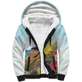 Australia Rock Parrot Sherpa Hoodie Pigface Carpobrotus Rocky Island Vibes - Aussie Hoodie