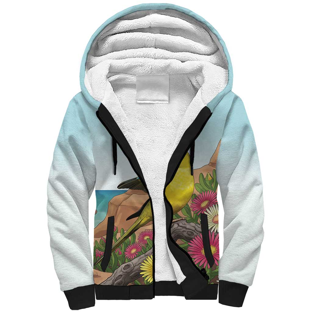 Australia Rock Parrot Sherpa Hoodie Pigface Carpobrotus Rocky Island Vibes - Aussie Hoodie