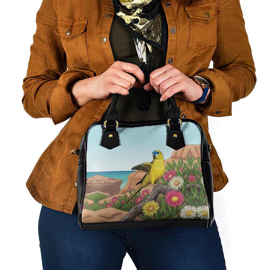 Australia Rock Parrot Shoulder Handbag Pigface Carpobrotus Rocky Island Vibes - Aussie Hoodie