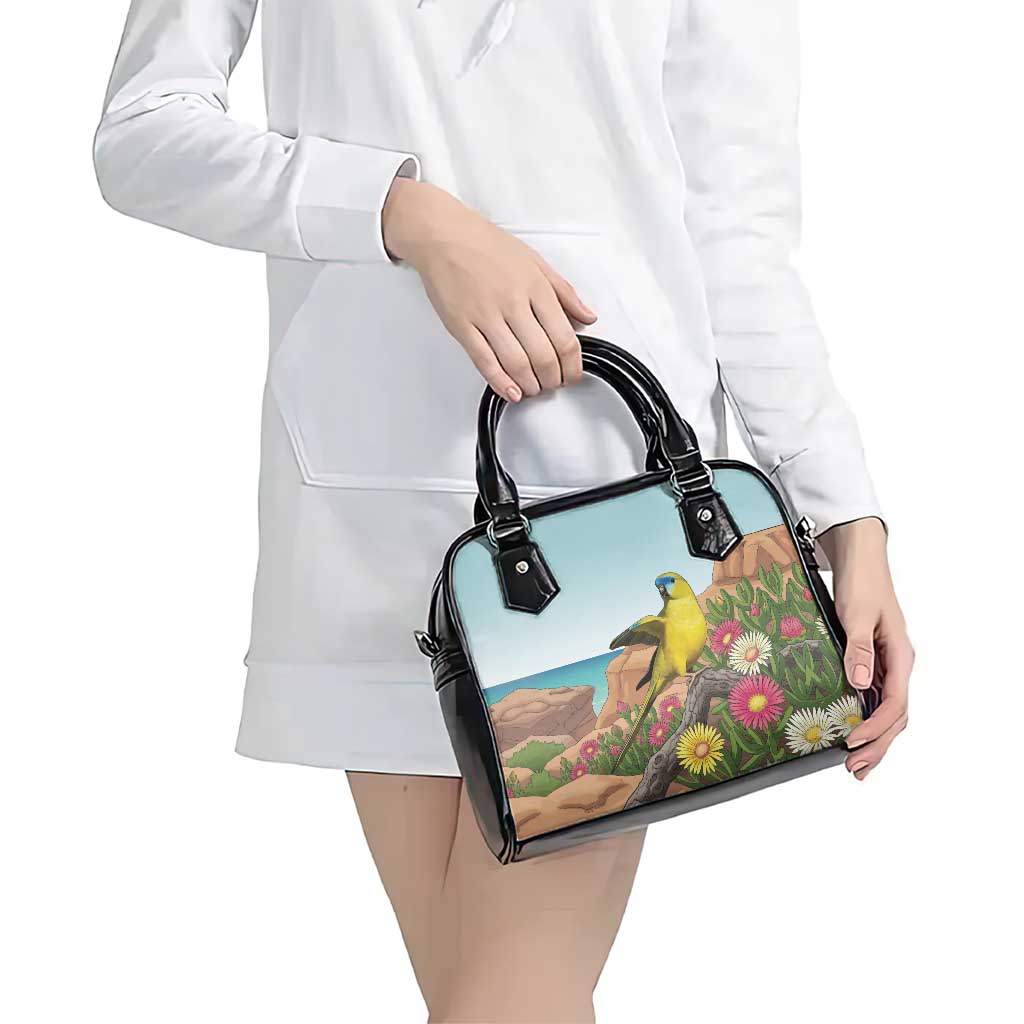 Australia Rock Parrot Shoulder Handbag Pigface Carpobrotus Rocky Island Vibes - Aussie Hoodie