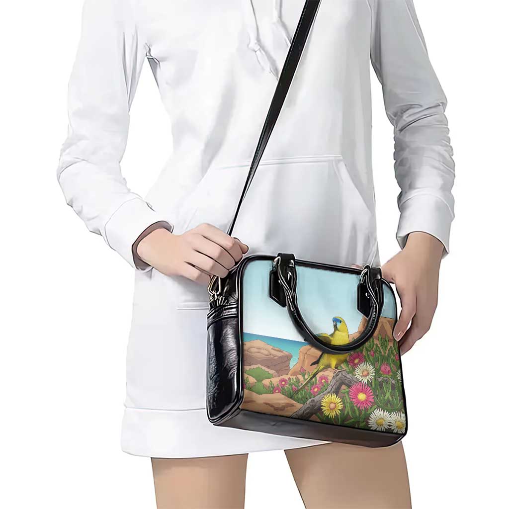Australia Rock Parrot Shoulder Handbag Pigface Carpobrotus Rocky Island Vibes - Aussie Hoodie