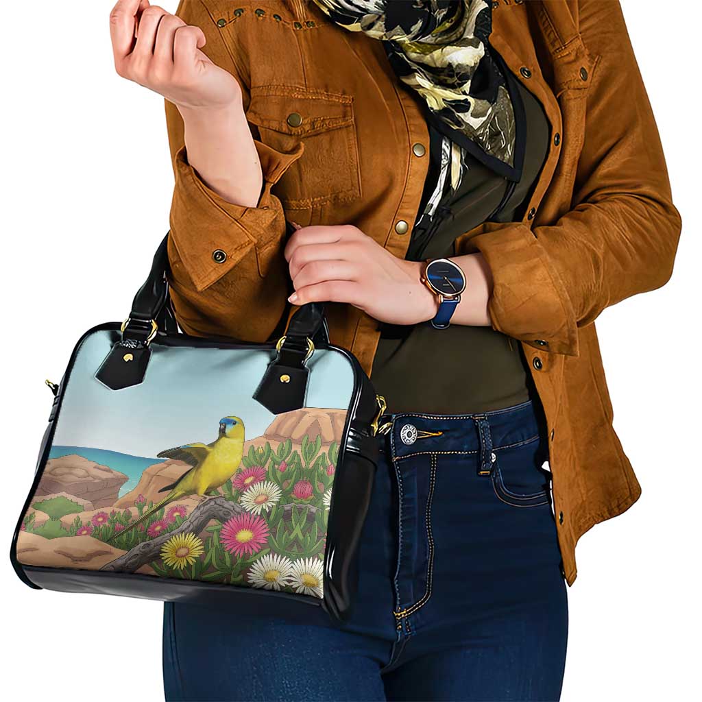 Australia Rock Parrot Shoulder Handbag Pigface Carpobrotus Rocky Island Vibes - Aussie Hoodie