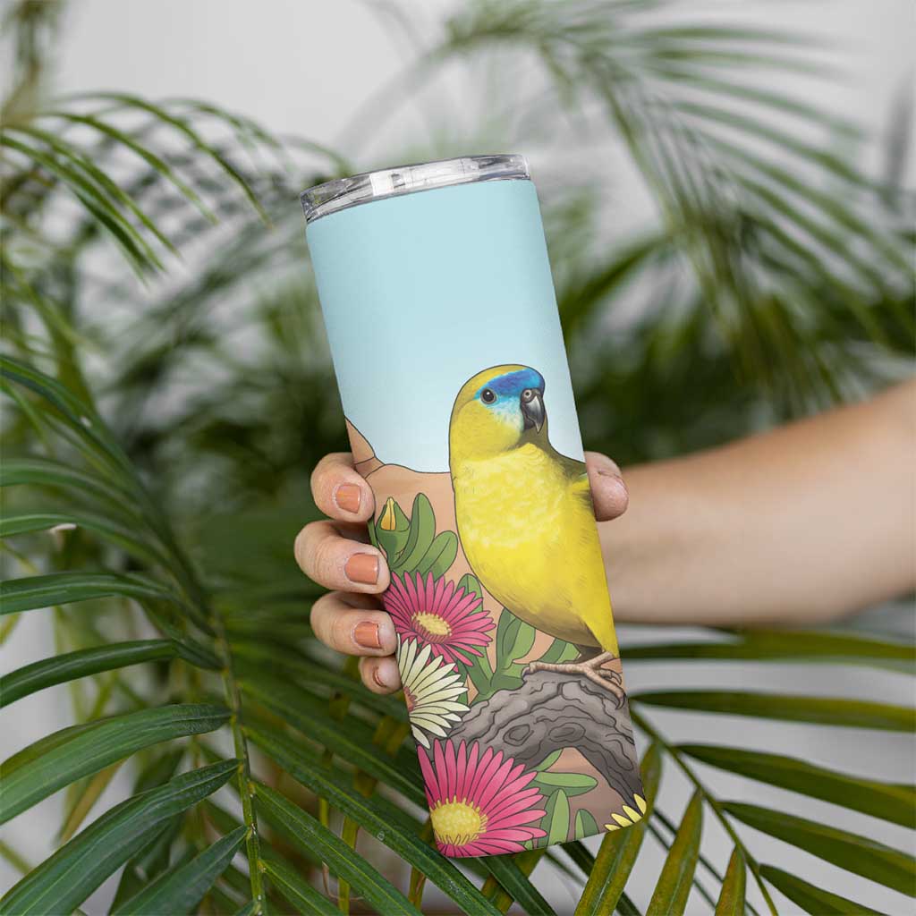 Australia Rock Parrot Skinny Tumbler Pigface Carpobrotus Rocky Island Vibes - Aussie Hoodie