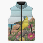 Australia Rock Parrot Sleeveless Puffer Jacket Pigface Carpobrotus Rocky Island Vibes - Aussie Hoodie