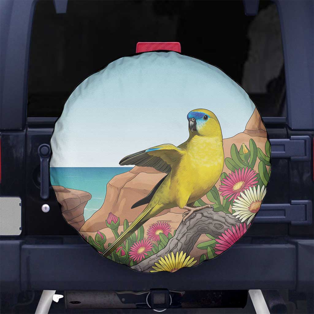 Australia Rock Parrot Spare Tire Cover Pigface Carpobrotus Rocky Island Vibes - Aussie Hoodie