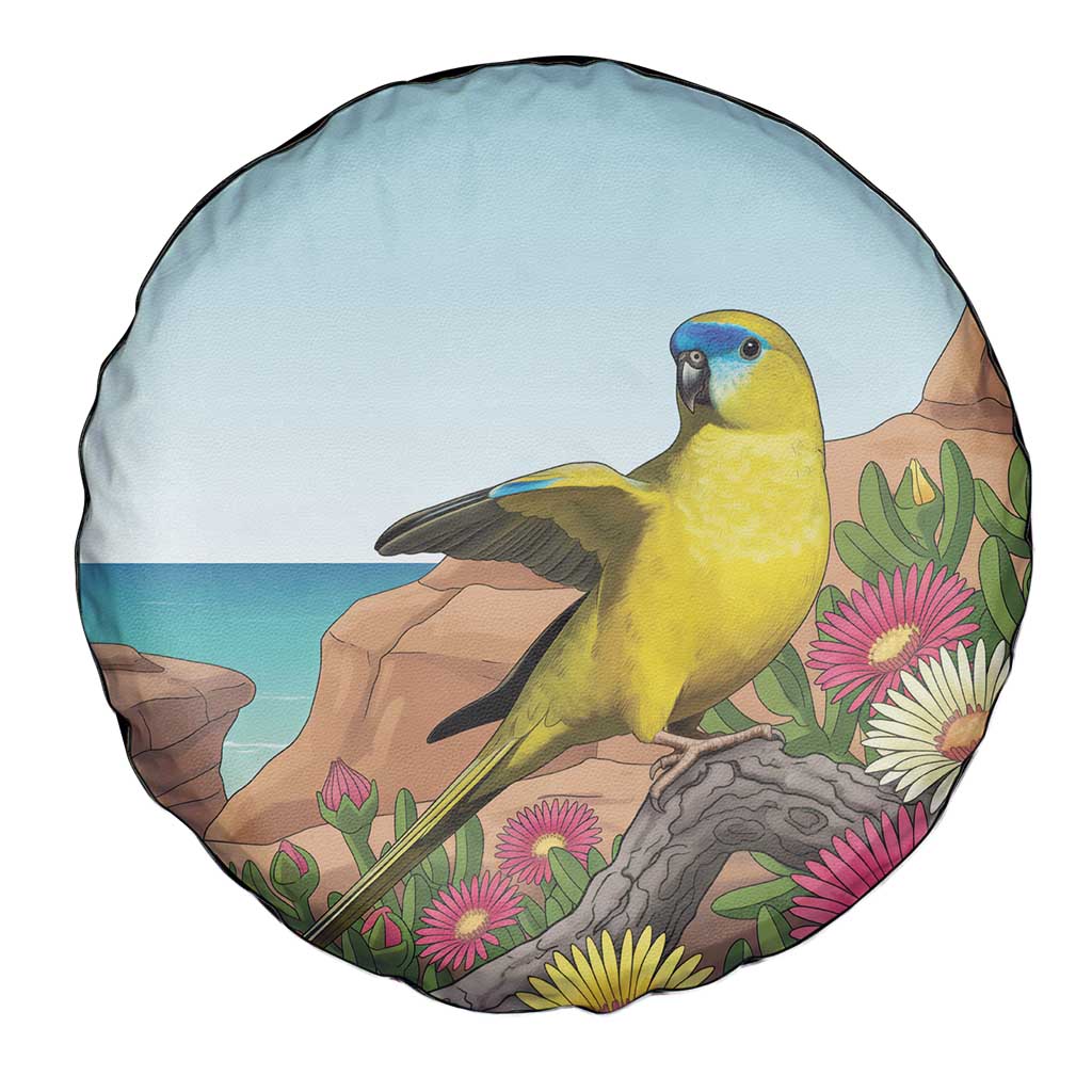 Australia Rock Parrot Spare Tire Cover Pigface Carpobrotus Rocky Island Vibes - Aussie Hoodie