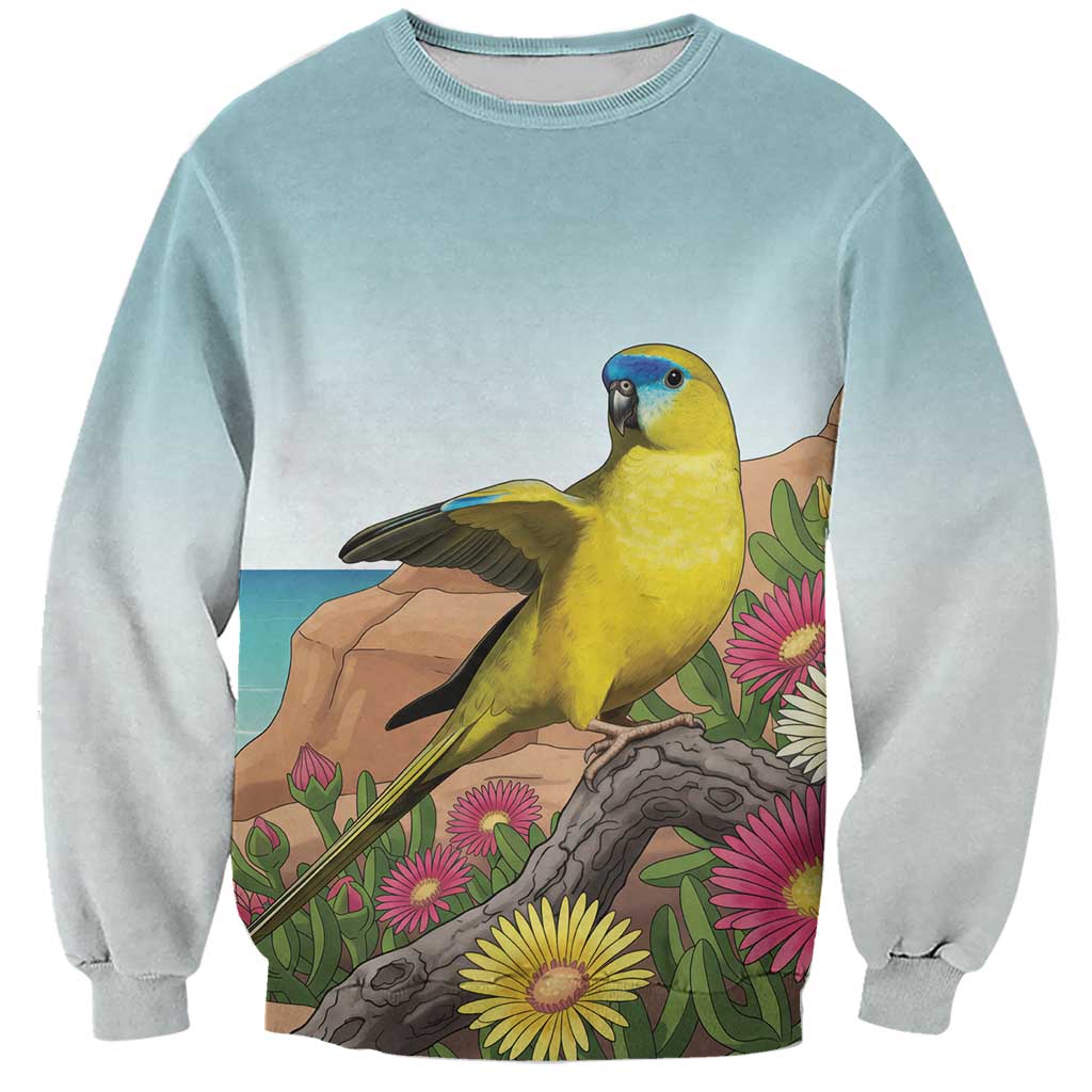 Australia Rock Parrot Sweatshirt Pigface Carpobrotus Rocky Island Vibes - Aussie Hoodie