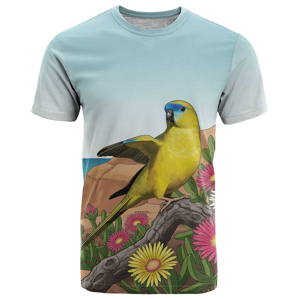 Australia Rock Parrot T Shirt Pigface Carpobrotus Rocky Island Vibes - Aussie Hoodie