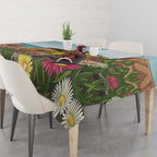 Australia Rock Parrot Tablecloth Pigface Carpobrotus Rocky Island Vibes - Aussie Hoodie