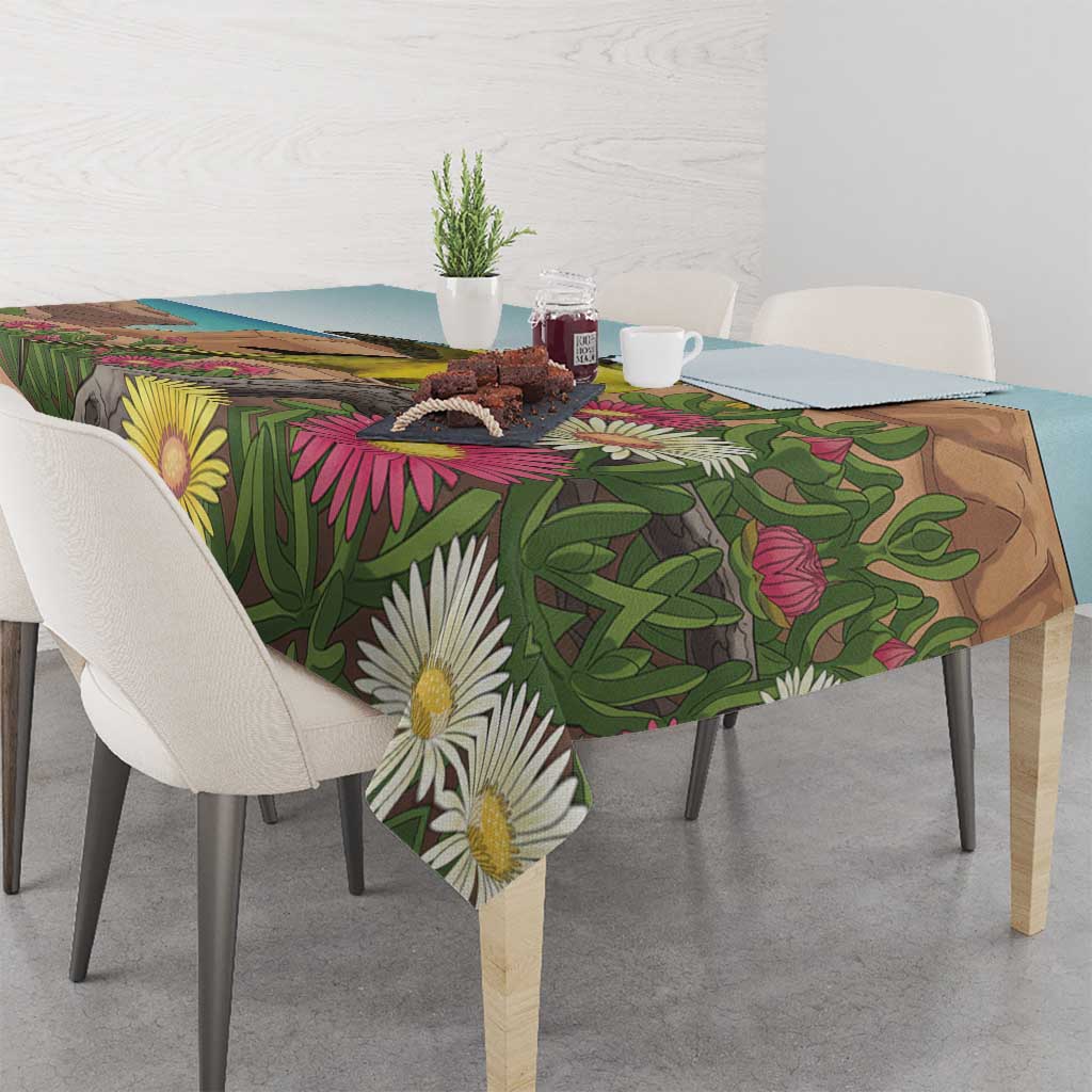 Australia Rock Parrot Tablecloth Pigface Carpobrotus Rocky Island Vibes - Aussie Hoodie