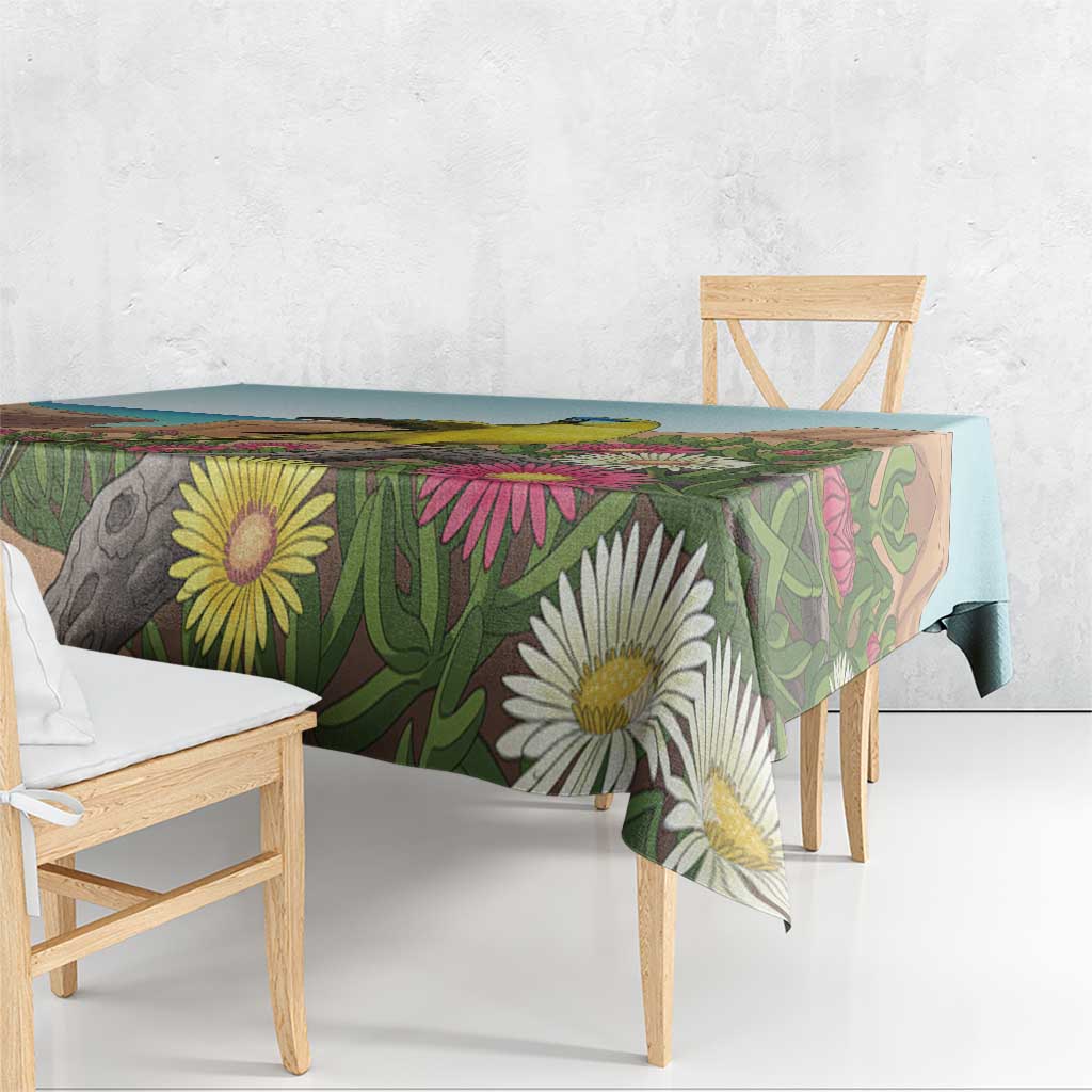 Australia Rock Parrot Tablecloth Pigface Carpobrotus Rocky Island Vibes - Aussie Hoodie
