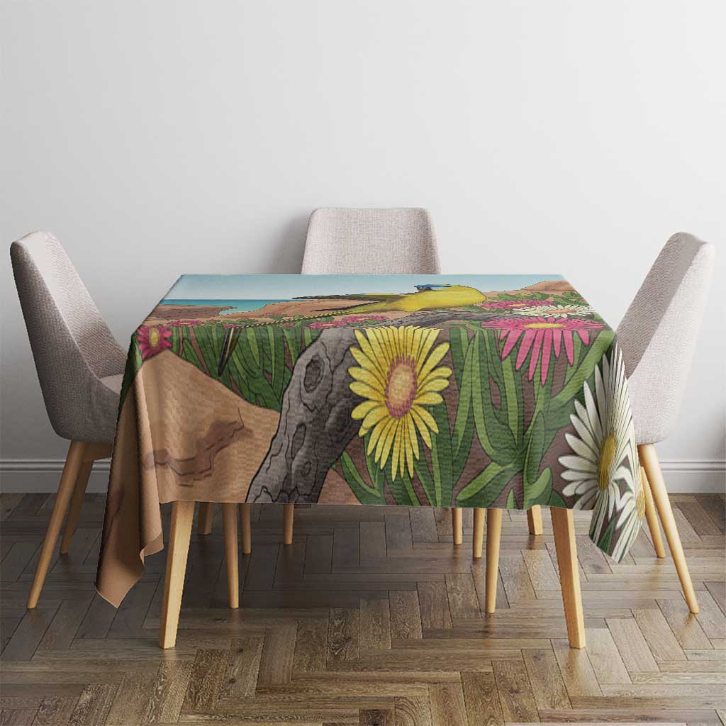 Australia Rock Parrot Tablecloth Pigface Carpobrotus Rocky Island Vibes - Aussie Hoodie