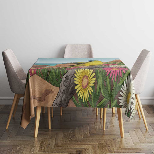 Australia Rock Parrot Tablecloth Pigface Carpobrotus Rocky Island Vibes - Aussie Hoodie