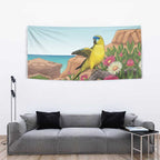 Australia Rock Parrot Tapestry Pigface Carpobrotus Rocky Island Vibes - Aussie Hoodie