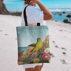 Australia Rock Parrot Tote Bag Pigface Carpobrotus Rocky Island Vibes - Aussie Hoodie