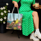Australia Rock Parrot Tote Bag Pigface Carpobrotus Rocky Island Vibes - Aussie Hoodie
