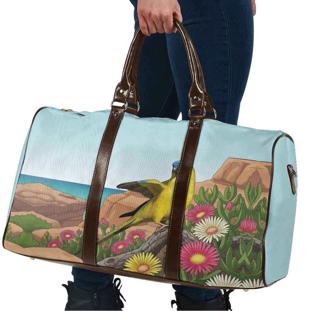 Australia Rock Parrot Travel Bag Pigface Carpobrotus Rocky Island Vibes - Aussie Hoodie