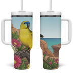 Australia Rock Parrot Tumbler With Handle Pigface Carpobrotus Rocky Island Vibes - Aussie Hoodie
