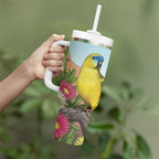 Australia Rock Parrot Tumbler With Handle Pigface Carpobrotus Rocky Island Vibes - Aussie Hoodie