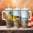 Australia Rock Parrot Tumbler With Handle Pigface Carpobrotus Rocky Island Vibes - Aussie Hoodie
