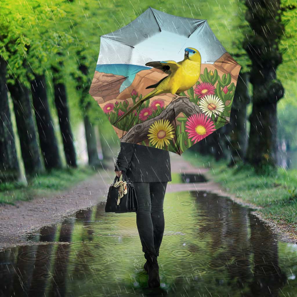 Australia Rock Parrot Umbrella Pigface Carpobrotus Rocky Island Vibes - Aussie Hoodie