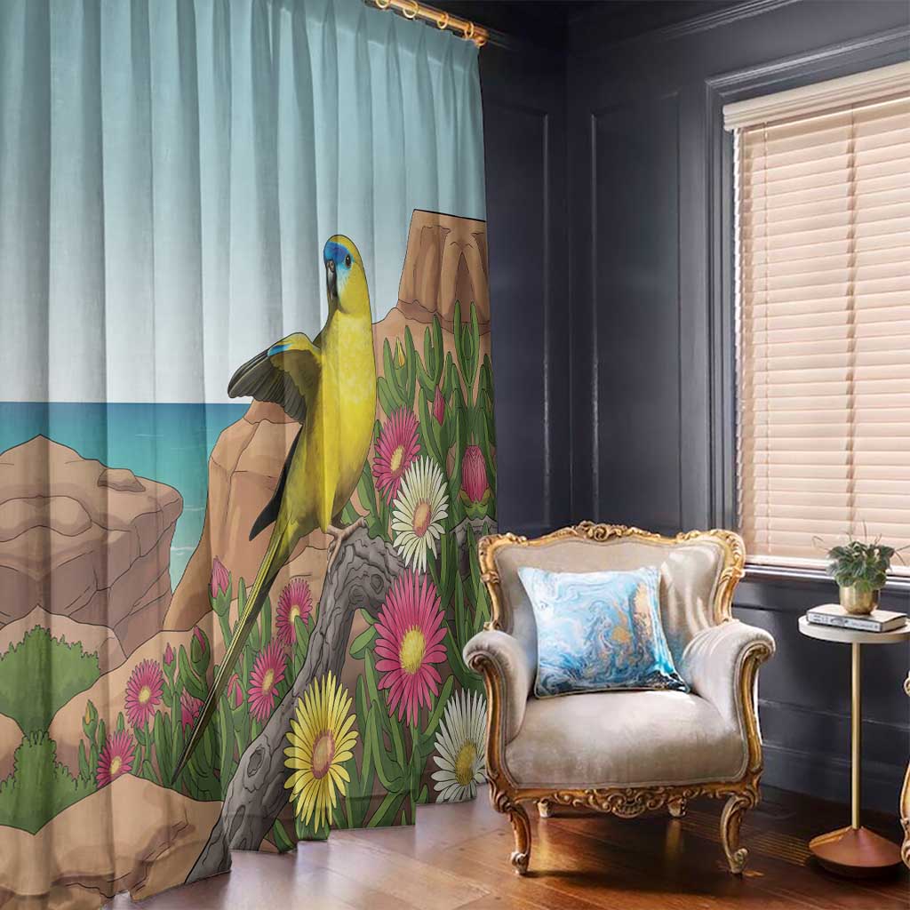 Australia Rock Parrot Window Curtain Pigface Carpobrotus Rocky Island Vibes - Aussie Hoodie