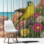Australia Rock Parrot Window Curtain Pigface Carpobrotus Rocky Island Vibes - Aussie Hoodie