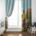 Australia Rock Parrot Window Curtain Pigface Carpobrotus Rocky Island Vibes - Aussie Hoodie
